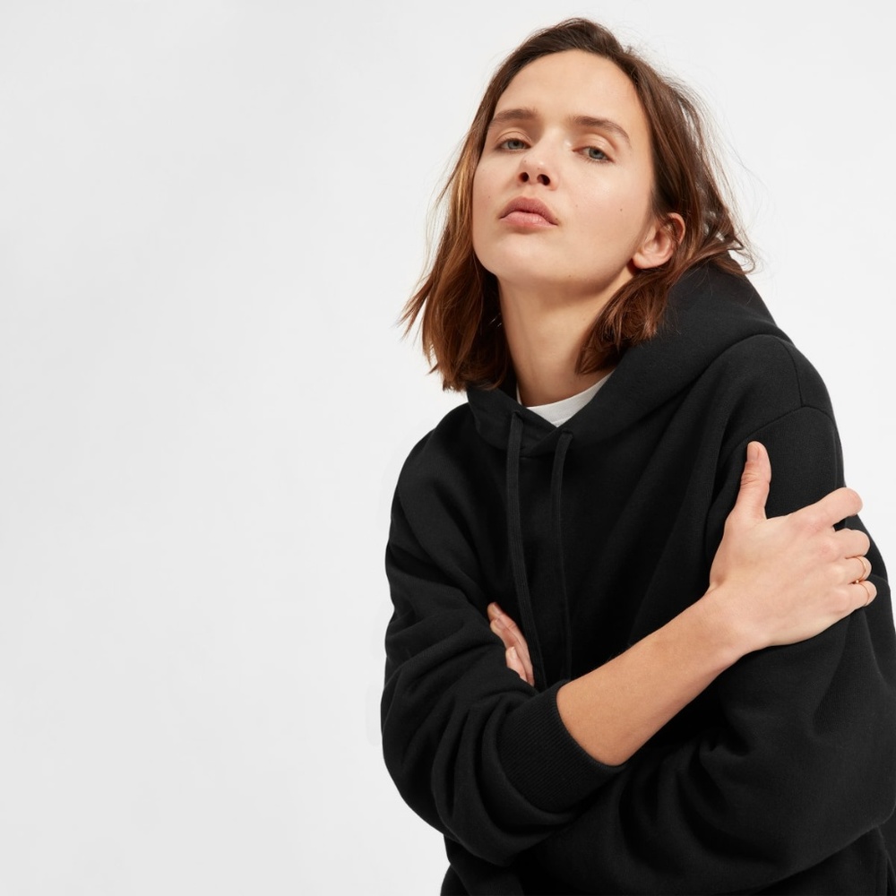 Everlane The Oversized Fleece Hoodie Black